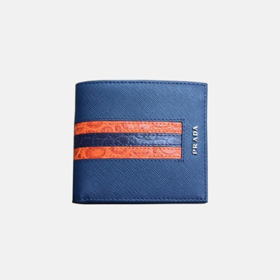 Prada 2018 Mens Saffiano Wallet - 프라다 남성 신상 사피아노 반지갑 Pra0178x.Size11cm.블루