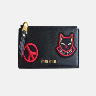 2018/19 MiuMiu Ladies Patch Card Wallet  5M B006 - 미우미우 여성 패치 카드지갑 MIU002X 15.5CM