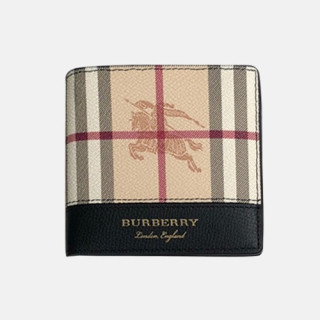 2018/19 Burberry Check leather Bifold Wallet - 버버리 헤이마켓 체크 가죽 바이폴드 지갑 BUR0250 11CM