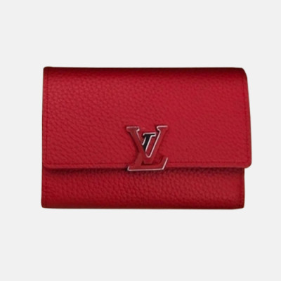 [매장판] Louis Vuitton 2018 Ladies Taurillon Leather Capuc Compact Wallet M62158 - 루이비통 카푸신 컴팩트 월릿 LOU0445 13.5CM