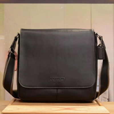Coach Leather Shoulder Bag,29cm - 코치 레더 남성용 숄더백 70555,COAB0153,29cm,블랙