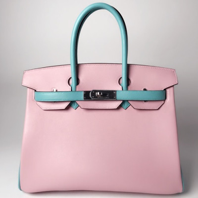 Hermes Birkin Swift Leather Tote Shoulder Bag ,30cm - 에르메스 버킨 스위프트 레더 여성용 토트 숄더백 HERB0083,30cm,핑크