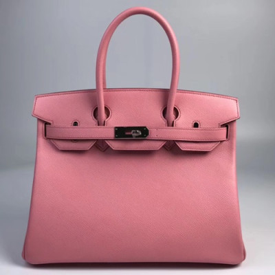 Hermes Birkin Epsom Leather Tote Shoulder Bag ,30cm - 에르메스 버킨 엡송 레더 여성용 토트 숄더백 HERB0511,30cm,핑크