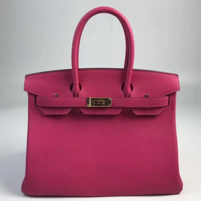 Hermes Birkin Togo Leather Tote Shoulder Bag ,30cm - 에르메스 버킨 토고 레더 여성용 토트 숄더백 HERB0515,30cm,핑크