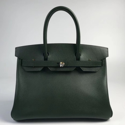 Hermes Birkin Epsom Leather Tote Shoulder Bag ,30cm - 에르메스 버킨 엡송 레더 여성용 토트 숄더백 HERB0535,30cm,다크그린