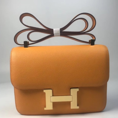 Hermes Constance Epsom Leather Shoulder Bag,24cm - 에르메스 콘스탄스 엡송 레더 여성용 숄더백 HERB0539, 24cm,옐로우