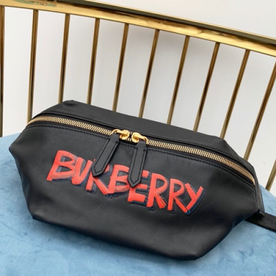 Burberry 2018 Leather Belt Bag ,31CM - 버버리 2018 레더 남성용 벨트백,BURB0045 ,31cm,블랙