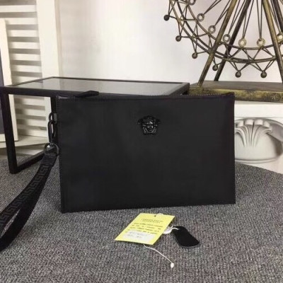 Versace Leather Clutch Bag,27CM - 베르사체 레더 남성용 클러치백 ,VERB0036,27CM,블랙