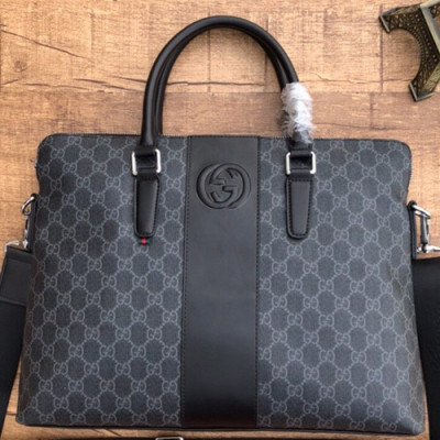Gucci 2018 Leather Mens Business ,39CM - 구찌 2018 레더 남성용 서류가방,GUB0238 ,39cm,블랙