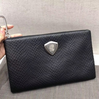 Balmain Leather Clutch Bag , 28cm - 발망 레더 남성용 클러치백,BMB0006,28cm,블랙
