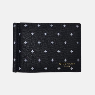 Givenchy 2019 Mens Logo Leather Bifold Wallet/Card Holder - 지방시 남성 신상 로고 레더 반지갑/카드 홀더 Giv0089x.블랙
