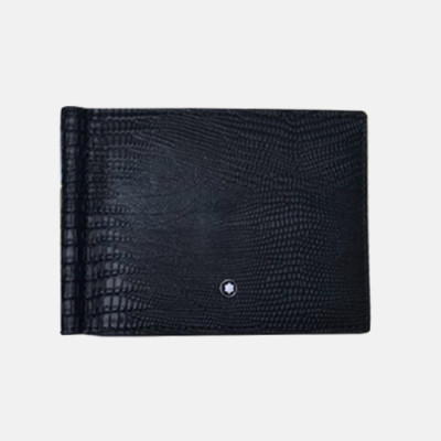 Montblanc 2019 Mens Logo Leather Card Holder - 지방시 남성 신상 로고 레더 카드 홀더 Mont001x.블랙