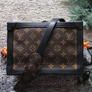 Louis Vuitton MonogramMessenger Box Shoulder Bag,23cm - 루이비통 모노그램 메신저 박스 숄더백 M44427 ,LOUB0701,23cm,브라운