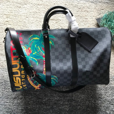 Louis Vuitton Keepall Bandouliere Bag,45cm - 루이비통 키폴 반둘리에 남성용 여행가방,N50002,LOUB0987,45cm,블랙
