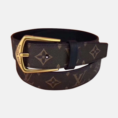 Louis vuitton 2019 Mens MonogramBusiness Leather Belt M9044 - 루이비통 남성 모노그램 비지니스 레더 벨트 Lou0715x.Size(4.0cm).브라운금장