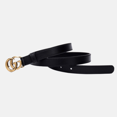 [매장판]Gucci 2019 Ladies GG Buckle Leather Belt - 구찌 신상 여성 GG 버클 레더 벨트 Guc0629x.Size(2.0cm).블랙