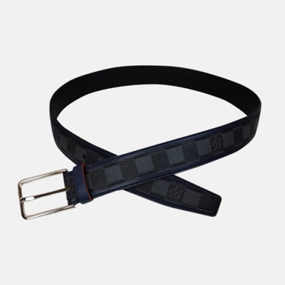 Louis vuitton 2019 Mens Damier Business Leather Belt MP056 - 루이비통 남성 다미에 비지니스 레더 벨트 Lou0719x.Size(3.5cm).블랙은장
