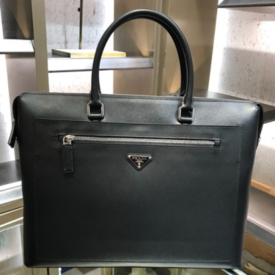 Prada 2019 Saffiano Mens Business Bag ,38CM - 프라다 2019 사피아노 남성용 서류가방 2VG044-2,38CM,블랙