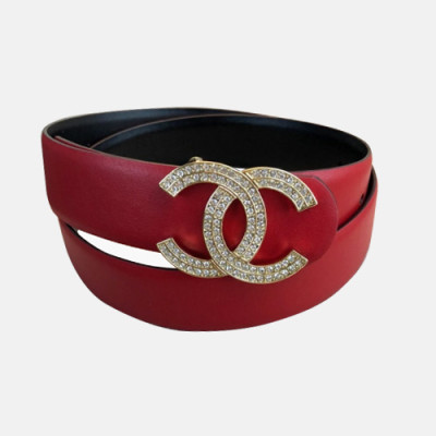 Chanel 2019 Ladies CC Juwel Buckle Leather Belt - 샤넬 여성 CC 쥬얼리 버클 레더 벨트 Cnl0141x.Size(3.0CM).레드금장