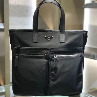 Prada 2019 Mens Tote Bag,36CM - 프라다 2019 남성용 토트백,2VG860, 36cm,블랙
