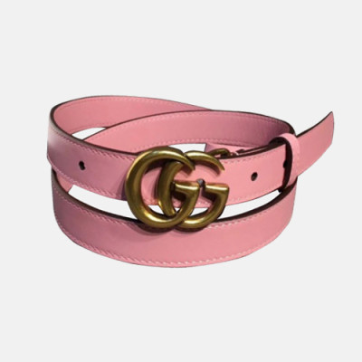 Gucci 2019 Ladies GG Buckle Leather Belt - 구찌 신상 여성 GG 버클 레더 벨트 Guc0666x.Size(2.0cm).핑크