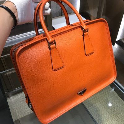Prada Saffiano Mens Business Bag ,37.5CM - 프라다 사피아노 남성용 서류가방 VS0364-2,37.5CM,오렌지
