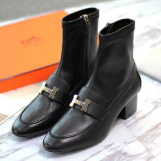 Hermes 2019 H-kelly Ladies Leather Ankel Boots - 에르메스 여성 켈리 레더 앵클부츠 Her0095x.Size(225 - 250).블랙