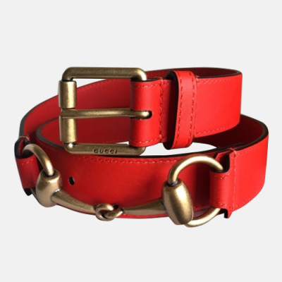 Gucci 2019 Mens Horsbit Buckle Leather Belt - 구찌 남성 신상 홀스빗 버클 레더 벨트 Guc0701x.Size(3.0cm).레드