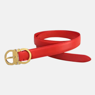 Salvatore Ferragamo 2019 Ladies Gancio Leather Belt - 살바토레 페라가모 여성 간치오 레더 벨트 Fer0145x.Size(2.5CM).레드