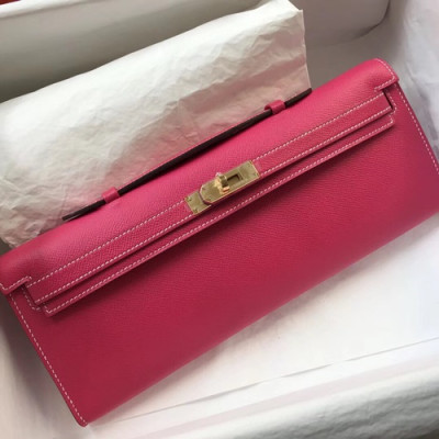 Hermes Kelly Cut Epsom Leather Clutch Bag ,31cm - 에르메스 켈리 컷 엡송 레더 여성용 클러치백 HERB0570,31cm,핑크