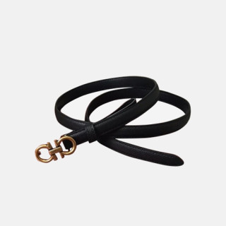Salvatore Ferragamo 2019 Ladies Gancini Leather Belt - 살바토레 페라가모 여성 간치니 레더 벨트 Fer0151x.Size(2.0cm).블랙