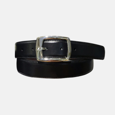Montblanc 2019 Mens Business Leather Belt - 몽블랑 신상 남성 비지니스 레더 벨트 Mont0032x.Size(3.2cm).블랙은장