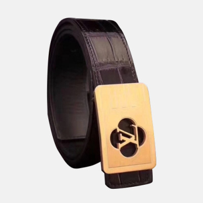 Louis vuitton 2019 Mens Box Initial Logo Leather Belt - 루이비통 남성 박스 이니셜 로고 버클 레더 벨트 Lou0771x.Size(5.0cm).2컬러(블랙은장/브라운금장)