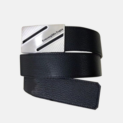 Ermenegildo Zegna 2019 Mens Business Leather Belt - 에르메네질도 제냐 남성 비지니스 레더 벨트 Zeg0062x.Size(3.5cm).2컬러(블랙은장/블랙금장)