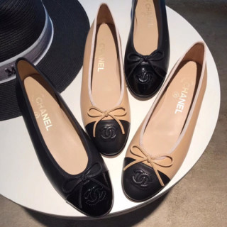 Chanel 2018 Ladies Classic CC Logo Ballet Shoes - 샤넬 여성 클랙식 CC 로고 발렛 슈즈 Cnl0243x.Size(225 - 255).베이지