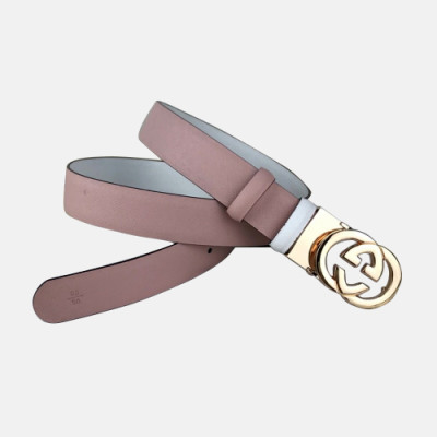 [매장판]Gucci 2019 Ladies Saffiano GG Buckle Business Leather Belt - 구찌 신상 여성 사피아노 GG 버클 비지니스 레더 벨트 Guc0760x.Size(3.0cm).핑크금장