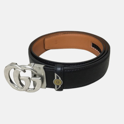 Gucci 2019 Mens GG Automatic Buckling Business Leather Belt - 구찌 신상 남성 GG 자동버클 비지니스 레더 벨트 Guc0796x.Size(3.5cm).블랙은장