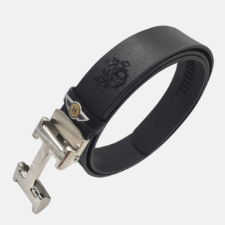Hermes 2019 Mens Business Initial Logo Leather Belt - 에르메스 남성 비지니스 이니셜 로고 가죽 벨트 Her0155x.Size(3.8cm).블랙은장