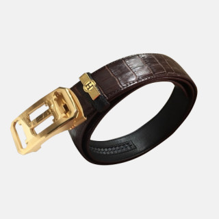 Hermes 2019 Mens Business Initial Logo Automatic Buckling Leather Belt - 에르메스 남성 비지니스 이니셜 로고 자동버클 가죽 벨트 Her0157x.Size(3.5cm).브라운금장
