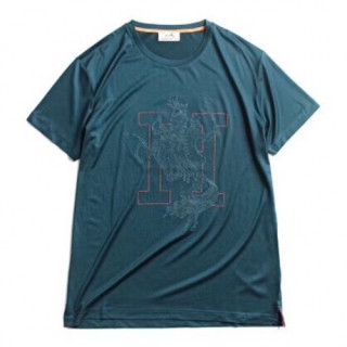 Hermes 2019 Mens Crew - neck Cotton Short Sleeved Tshirt - 에르메스 남성 크루넥 실켓면 반팔티 Her0165x.Size(m - 2xl).블루