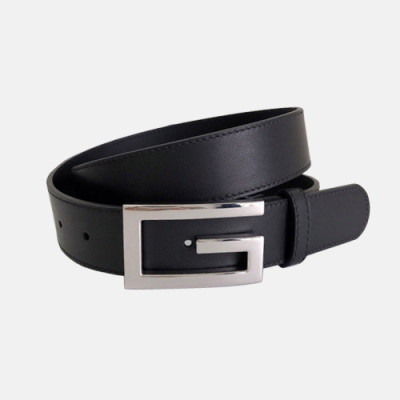 Gucci 2019 Mens Signature Steel Buckle Business Leather Belt - 구찌 신상 남성 시그니처 스틸 버클 비지니스 레더 벨트 Guc0830x.Size(3.4cm).블랙은장