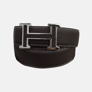 Hermes 2019 Mens Business Initial Logo Leather Belt - 에르메스 남성 비지니스 이니셜 로고 가죽 벨트 Her0175x.Size(3.8cm).다크브라운