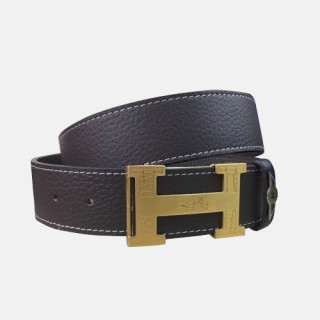 Hermes 2019 Mens Business Signature Logo Leather Belt - 에르메스 남성 비지니스 시그니처 로고 가죽 벨트 Her0195x.Size(3.8cm).갈색금장