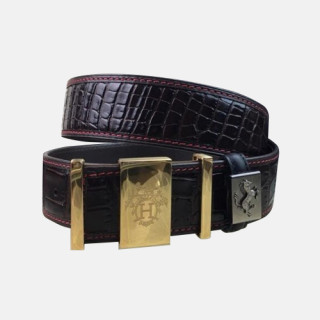 Hermes 2019 Mens Business Signature Logo Leather Belt - 에르메스 남성 비지니스 시그니처 로고 가죽 벨트 Her0197x.Size(3.8cm).블랙금장