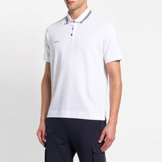 Ermenegildo Zegna  2019 Mens Polo Embroidery  Logo Cotton Short Sleeved T-shirt - 에르메네질도 제냐 남성 신상 폴로 자수 로고 코튼 반팔티 Zeg0079x.Size(m - 3xl).2컬러(화이트/그레이)