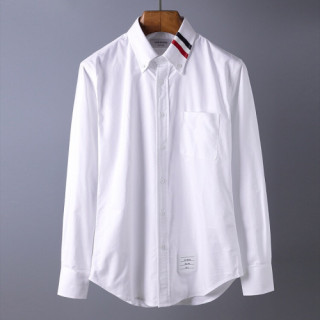 Thom Browne 2019 Mens Slim Fit  Cotton Tshirt - 톰브라운 남성 신상 슬림핏 코튼 셔츠 Tho0043x.Size(m- 3xl).화이트