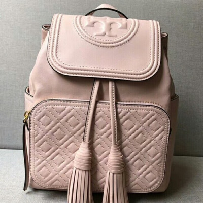Tory Burch Leather Pink Fleming Tassel Back Pack,29cm - 토리버치 레더 핑크 플레밍 태슬 백팩 TBB0199,29cm