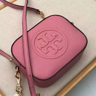 Tory Burch Limited-edition Leather Pink Mini Camera Shoulder Cross Bag,17cm - 토리버치 리미티드 에디션 레더 핑크 미니 카메라 숄더 크로스백 TBB0212,17cm