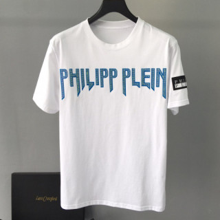 Philipp Plein 2019  Mens Logo Cotton Short Sleeved Tshirt - 필립플레인 남성 로고 코튼 반팔티 Phi0029x.Size(s - 2xl).화이트