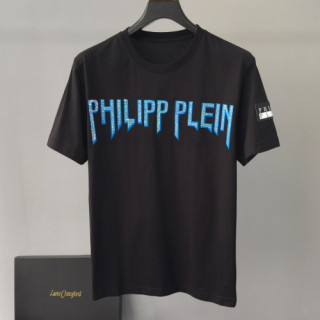 Philipp Plein 2019  Mens Logo Cotton Short Sleeved Tshirt - 필립플레인 남성 로고 코튼 반팔티 Phi0030x.Size(s - 2xl).블랙
